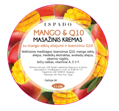 NAUJIENA - Mango & Q10 masažinis kremas