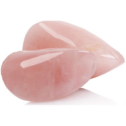 Rožinio kvarco masažinis akmuo "Kabošonas"